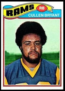 Cullen Bryant 1977 Topps football card