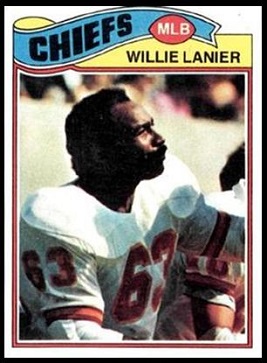 Willie Lanier 1977 Topps football card