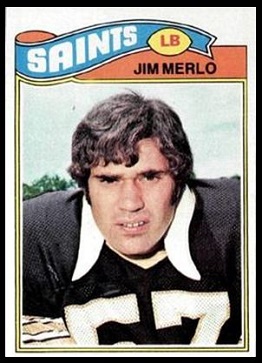 Jim Merlo 1977 Topps football card