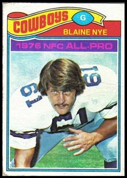 Blaine Nye 1977 Topps football card