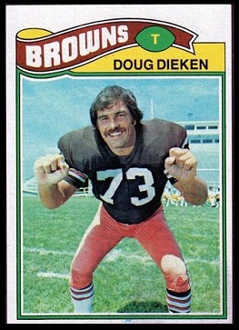 Doug Dieken 1977 Topps football card