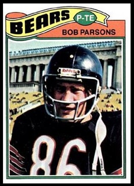 Bob Parsons 1977 Topps football card