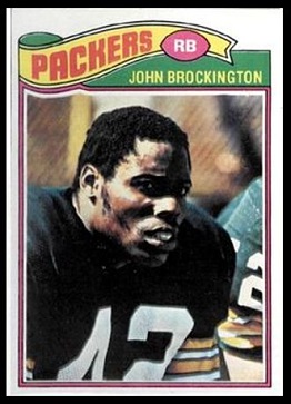 John Brockington 1977 Topps football card