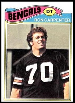 Ron Carpenter 1977 Topps football card