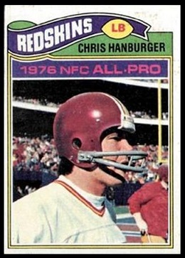 Chris Hanburger 1977 Topps football card