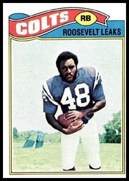 Roosevelt Leaks 1977 Topps football card Roosevelt Leaks 1977 Topps football card