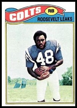 Roosevelt Leaks 1977 Topps football card