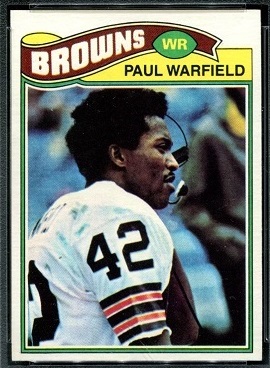 Paul Warfield 1977 Topps football card