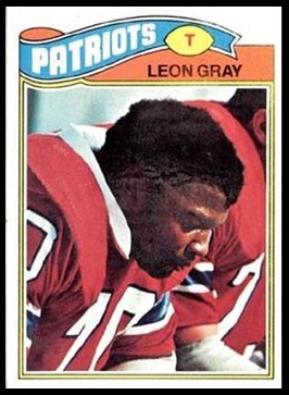 Leon Gray 1977 Topps football card