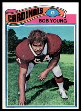 Bob Young 1977 Topps football card