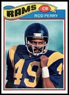 Rod Perry 1977 Topps football card