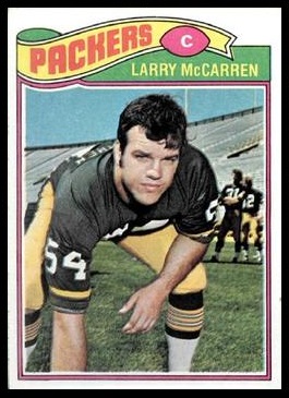 Larry McCarren 1977 Topps football card