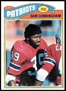 Sam Cunningham 1977 Topps football card