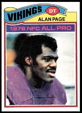 Alan Page 1977 Topps football card