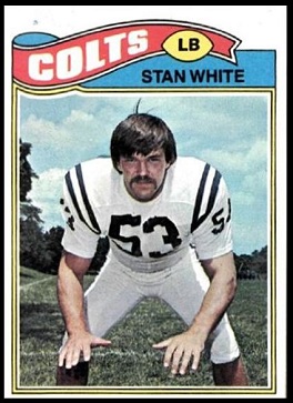 Stan White 1977 Topps football card