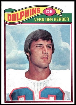 Vern Den Herder 1977 Topps football card