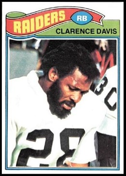 Clarence Davis 1977 Topps football card