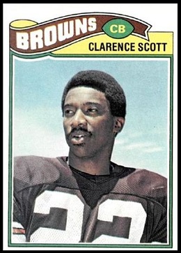 Clarence Scott 1977 Topps football card