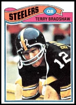 Terry Bradshaw 1977 Topps football card Terry Bradshaw 1977 Topps football card