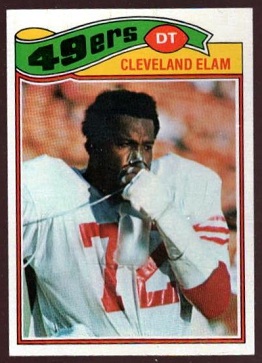 Cleveland Elam 1977 Topps football card