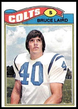 Bruce Laird 1977 Topps football card