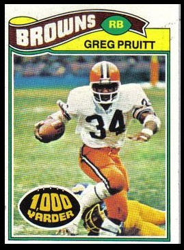 Greg Pruitt 1977 Topps football card