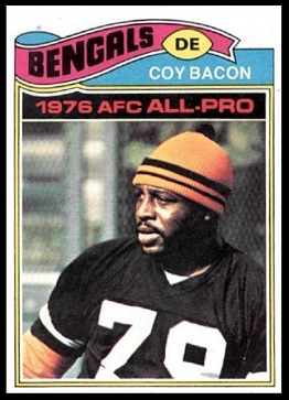 Coy Bacon 1977 Topps football card