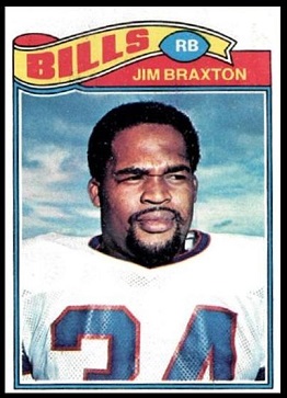 Jim Braxton 1977 Topps football card