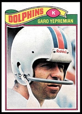 Garo Yepremian 1977 Topps football card