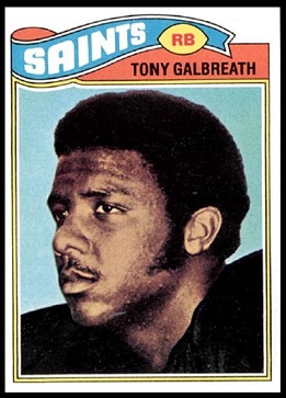 Tony Galbreath 1977 Topps football card