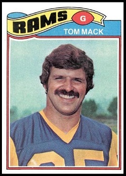 Tom Mack 1977 Topps football card Tom Mack 1977 Topps football card
