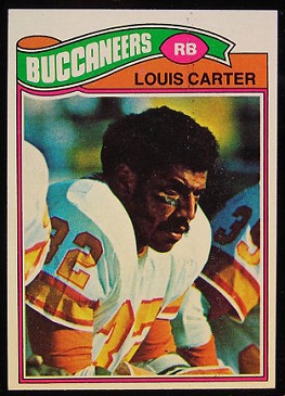 Louis Carter 1977 Topps football card
