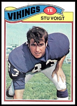Stu Voigt 1977 Topps football card