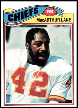 MacArthur Lane 1977 Topps football card