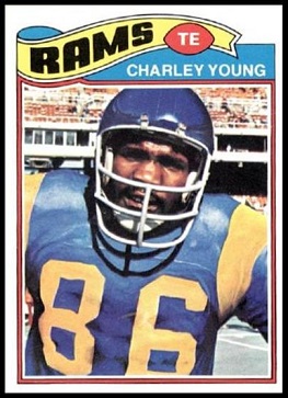 Charle Young 1977 Topps football card