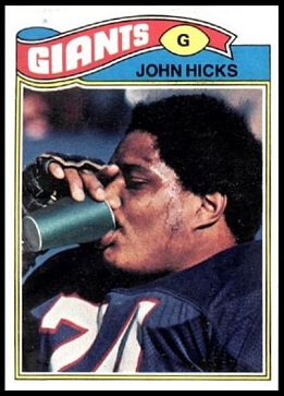 John Hicks 1977 Topps football card