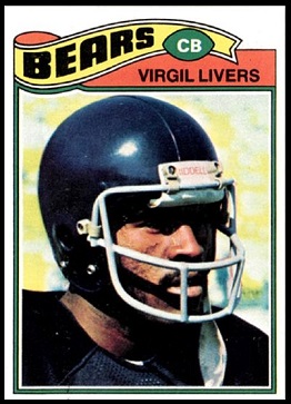 Virgil Livers 1977 Topps football card