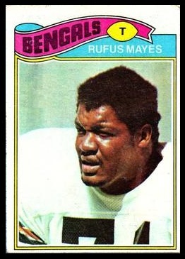 Rufus Mayes 1977 Topps football card