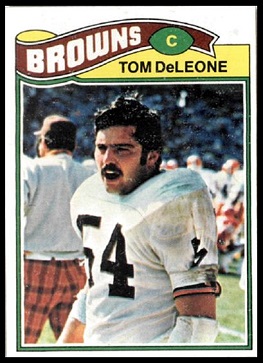 Tom DeLeone 1977 Topps football card