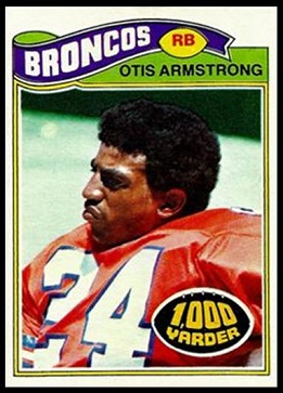 Otis Armstrong 1977 Topps football card Otis Armstrong 1977 Topps football card