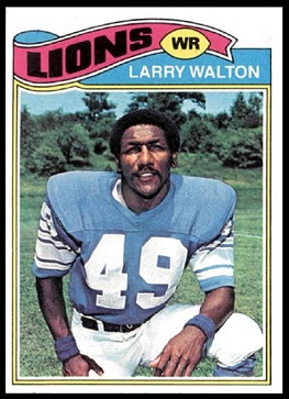 Larry Walton 1977 Topps football card