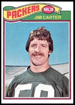 Jim Carter 1977 Topps football card