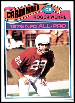 Roger Wehrli 1977 Topps football card