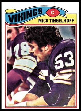 Mick Tingelhoff 1977 Topps football card