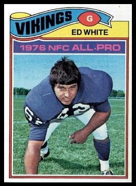 Ed White 1977 Topps football card