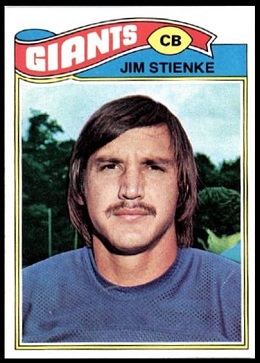Jim Stienke 1977 Topps football card