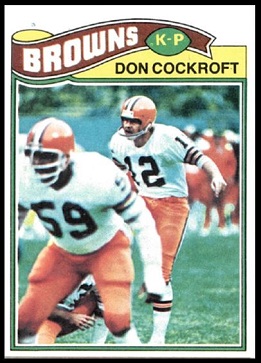 Don Cockroft 1977 Topps football card