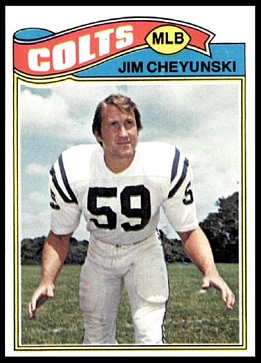 Jim Cheyunski 1977 Topps football card