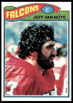 Jeff Van Note 1977 Topps football card Jeff Van Note 1977 Topps football card