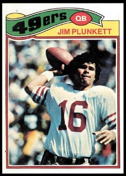 Jim Plunkett 1977 Topps football card Jim Plunkett 1977 Topps football card